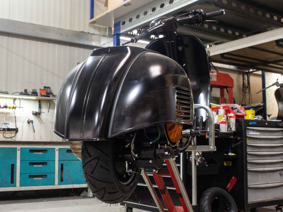 Vespa GS 306 conversion Matt Black