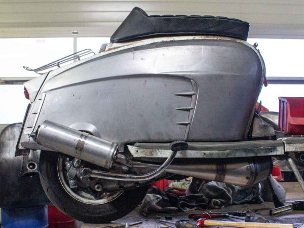 Vorschau: Auspuff Lambretta für Quattrini 210 Vorschau: Auspuff Lambretta für Quattrini 210