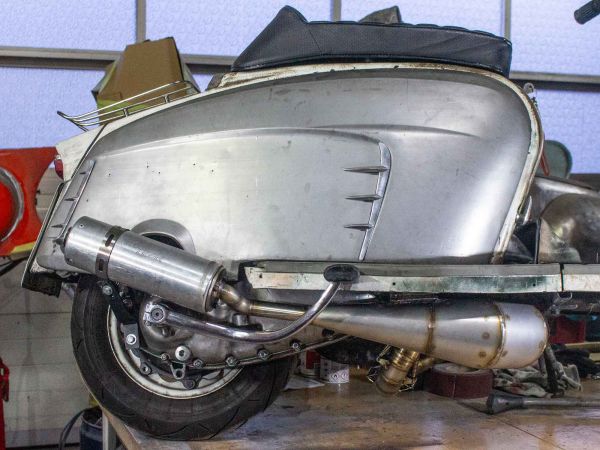 Vorschau: Auspuff Lambretta für Quattrini 210 Vorschau: Auspuff Lambretta für Quattrini 210