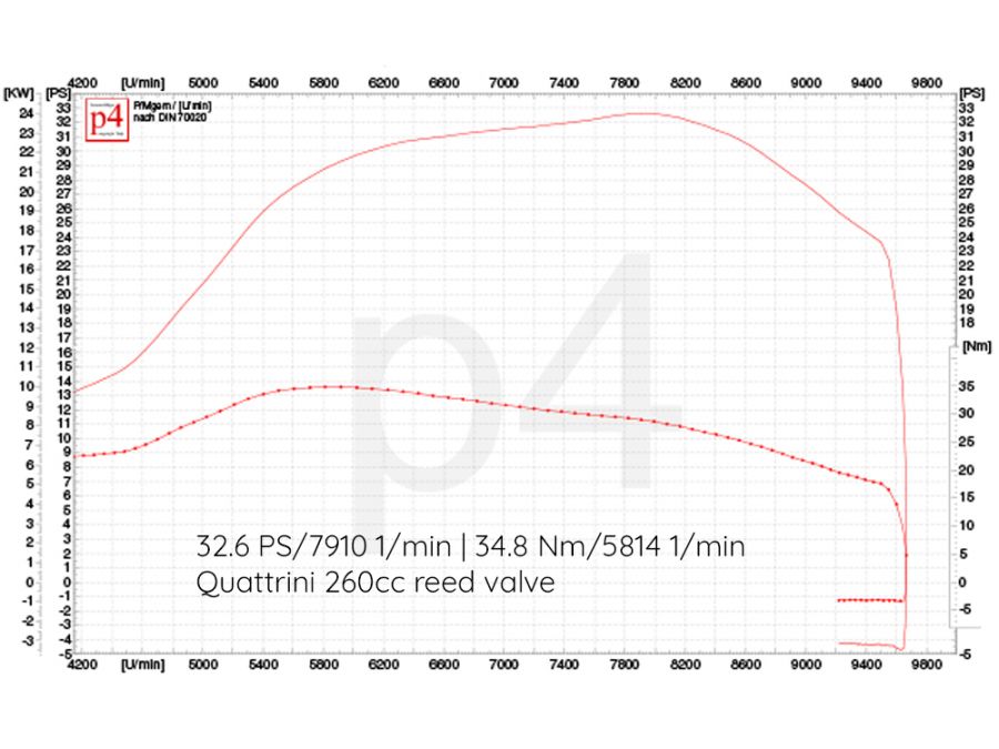 Vespa Tuning Setup Quattrini 260ccm für PX 200