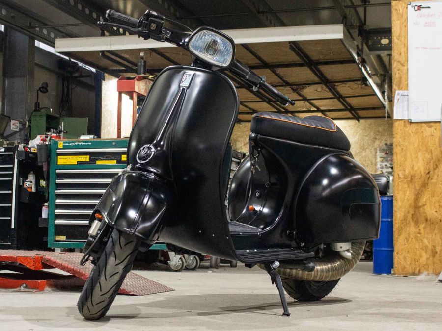 Vespa GS 306 conversion Matt Black